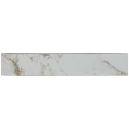 Msi Pietra Statuario Bullnose 3 In. X 18 In. Polished Porcelain Wall Tile, 25PK ZOR-PT-TR-0160